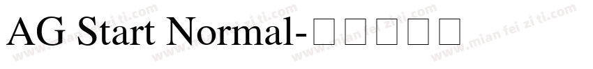 AG Start Normal字体转换